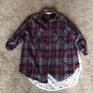 Flannel with Lace Back